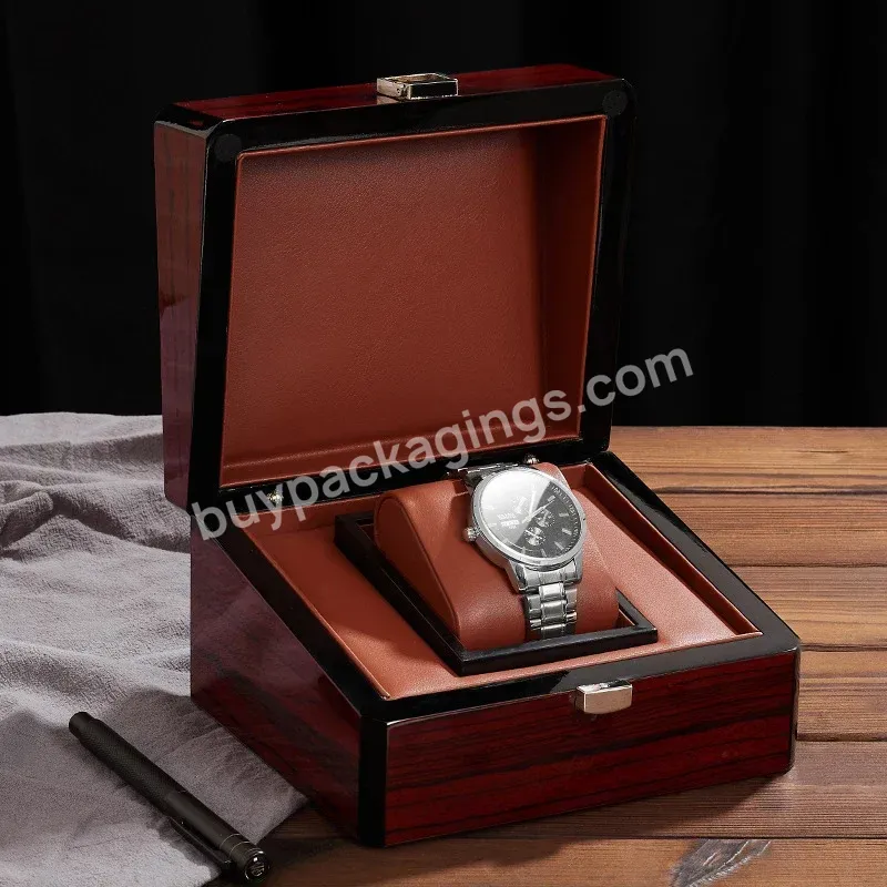 Luxury High Quality Custom Logo Watch Box Gift Packaging New Design Custom Square Wooden Watch Box