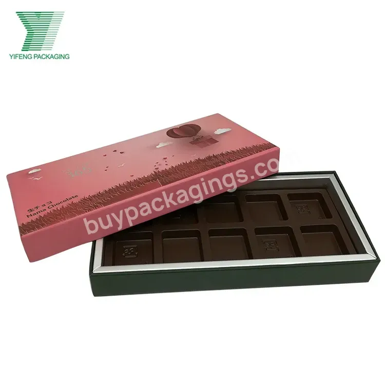 Luxury Premium Valentine's Day Gift Boxes Red Printing Chocolate Paper Packaging Box With Plastic Blister