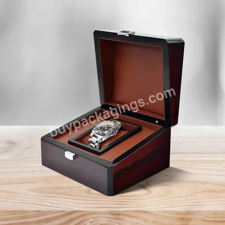 Luxury Vintage Brown Watch Packaging Gift Box Wrist Watch Travel Leather Case Watch Box