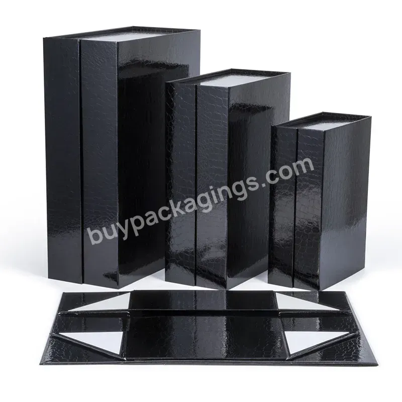 Magnetic Luxury Black Wig Box Packaging T Shirt Packaging Box High End Gift Boxes - Buy High End Gift Boxes,Magnetic Luxury Black Wig Box Packaging,T Shirt Packaging Box.