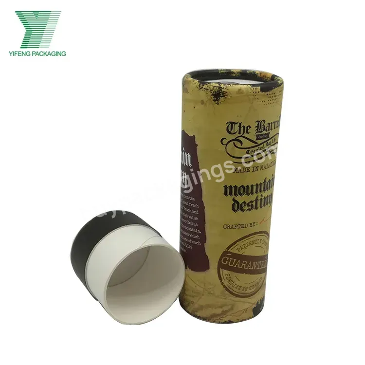 Manufacture White Custom Luxury Rigid Cardboard Box Cylinder Round Kraft Gift Packaging Paper Lip Balm Tube For Cosmetic Oil