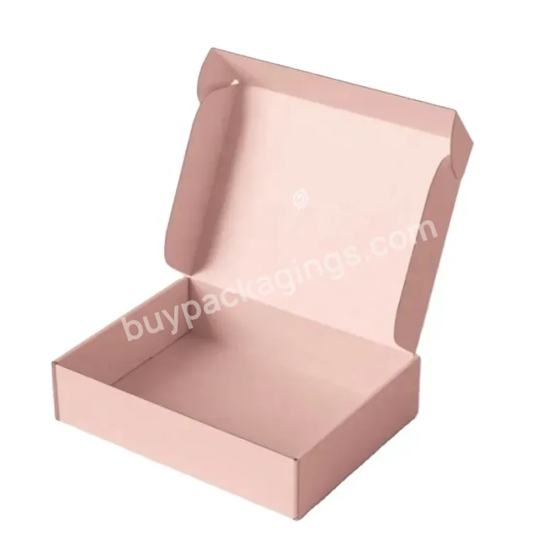 Manufacturer Wholesale Custom Logo Printing Matte Pink Corrugated Gift Box For Shoes Underwear Scarf Packaging - Buy Fashionable Design Mixed Color Corrugated Gift Box With Your Logo Printed For Garment Clothing Packaging,Customized Design Big Size C