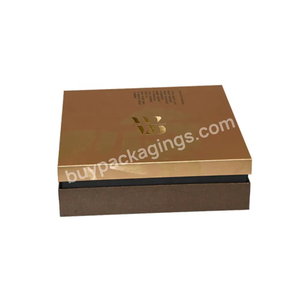 Matte Brown Rectangle Lid And Base Gift Box With Your Customized Logo Printed Foam Insert For Gift Packaging