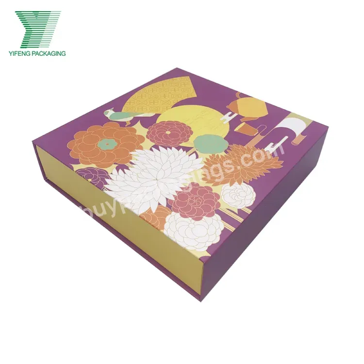 Mid-autumn Festival Premium Luxury Cardboard Moon Cake Gift Boxes Hard Moon Cake Box Packaging Customize