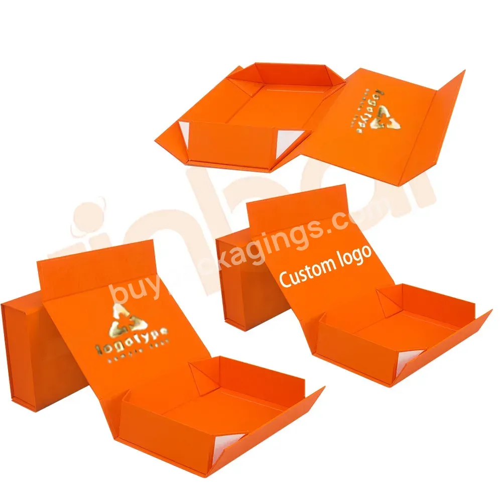 Modern Keepsake Presentation Custom Logo White Orange Gift Mini Chocolate Box Magnetic Lid Christmas Socks Gift Boxes