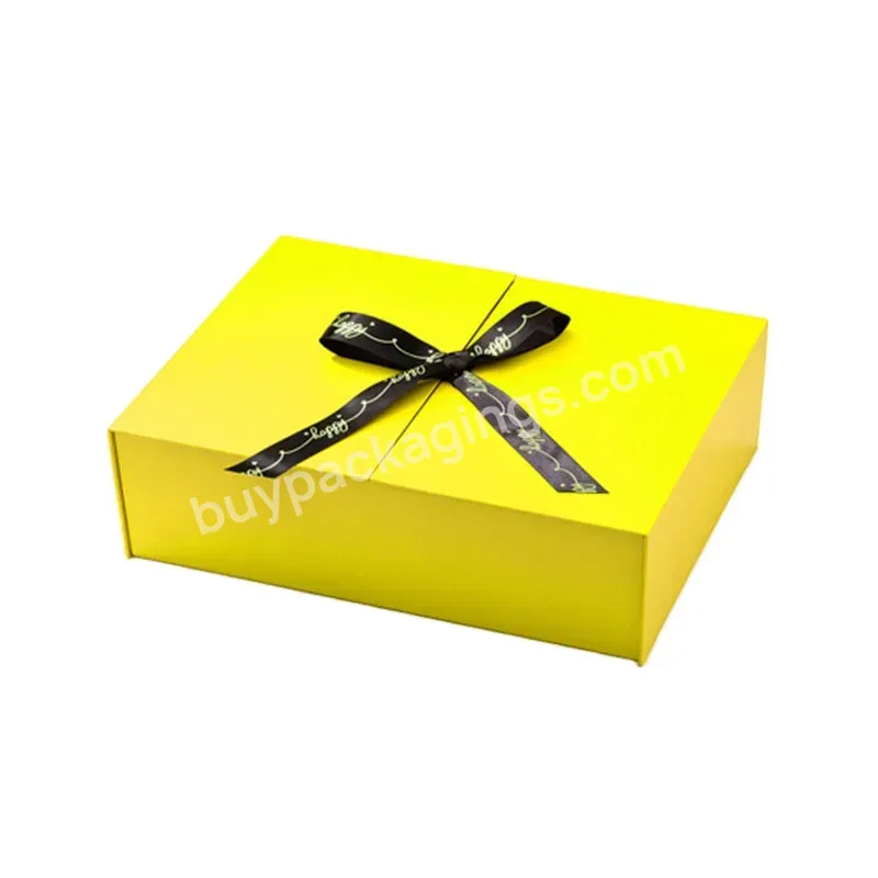 Multiple Sizes S M L Gate Fold Double Door Open Magnetic Rigid Gift Box With Logo Ribbon For Luxury Jewelry Packaging - Buy High Quality Simple Design Orange Yellow Custom Color Flower Packaging Cardboard Box With Logo Printed,High Fashion Custom Des