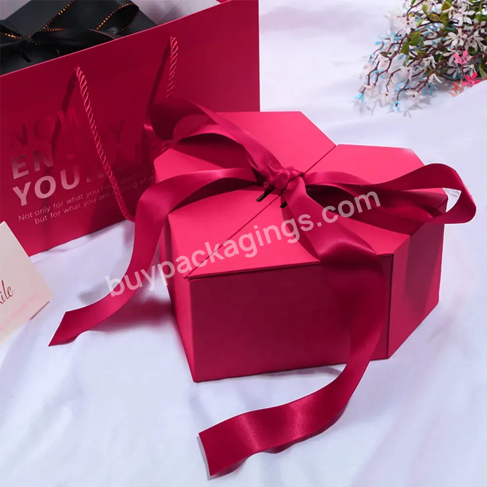 Mystery Heart Box Shaped With Handle Cotton Hand Bags Paper Boxes Online Shopping Mailing Luxury Gift Presentation Premium Hard