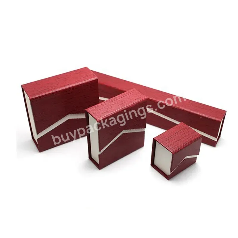 Newest Custom Double Opening Door Red Paper Packaging Gift Box For Jewelry Box