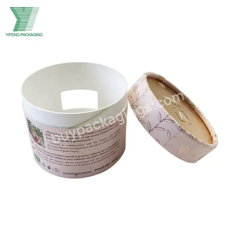 Oem Eco-friendly Custom Logo Luxury Kraft Cylinder Cardboard Food Grade Nuts Small Round Cigar Cylinder Paper Tube With Window - Buy Fashion Luxury Designer Kraft Tubes Container Round Box Cardboard Carton Hijab Scarf Cylinder Paper Tube Packaging Wi