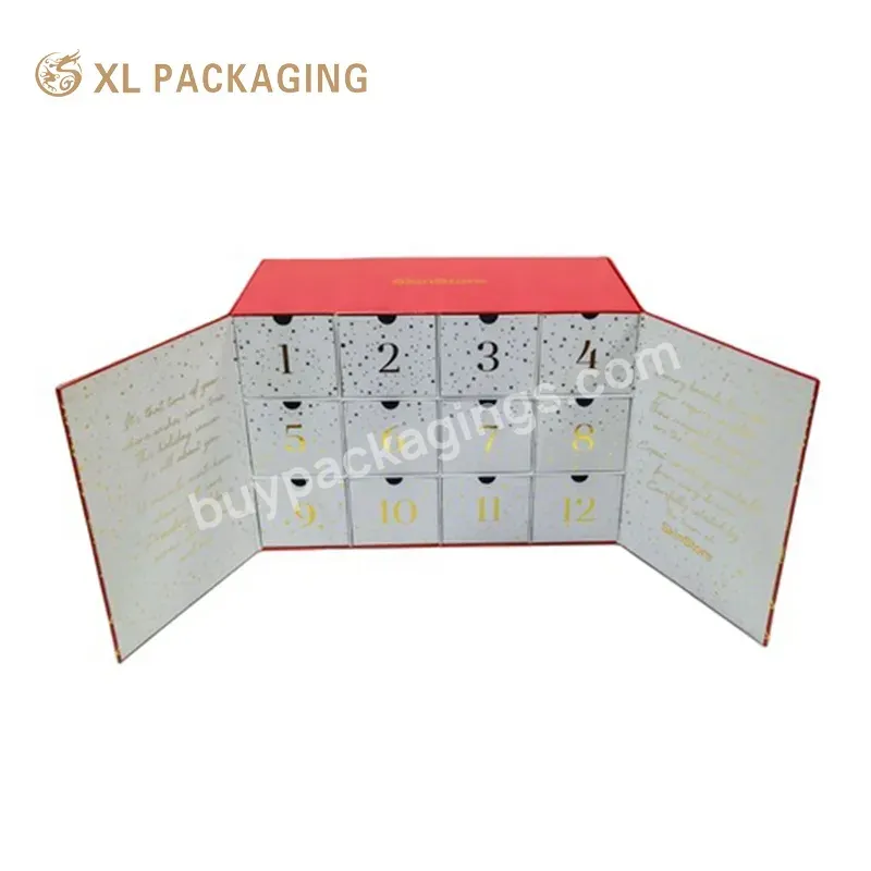 Pink Advent Calendar Box Gift Skin Care Perfume Cosmetic 25 Drawer Lid Calendar Packaging Box With Logo - Buy Lid Calendar Box,Pink 24 Drawer Box,Cosmetic Calendar Packaging Box.