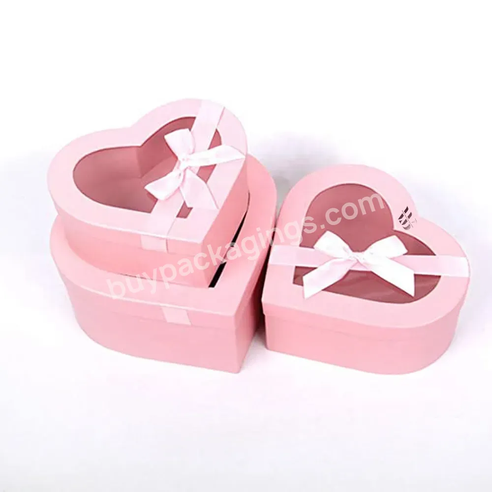 Pink Cajas Carton Mouse Shape With Clear Pvc Window On Lid For Chocolate Gifts Flower Japanese Fleur Ribbon Decoracion Coffret L - Buy Rigid Transparent Heart Clear Lid Luxury Wrapper 6 Capacity Pvc Window Custom Design Cover Chocolate Shaped Match J