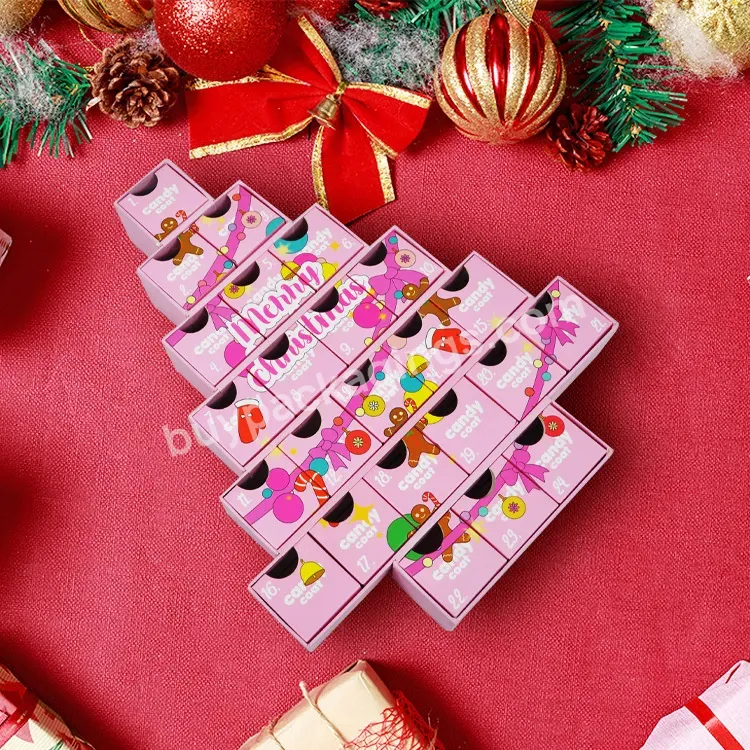 Popular 24 Drawers Christmas Tree Calendar Box Drawer Packaging Gift Box For Gifts - Buy Advent Calendar Box,Calendar Box For Chocolate Christmas Packaging Box,Calendar Packaging Box Drawer Gift Boxes For Sale.