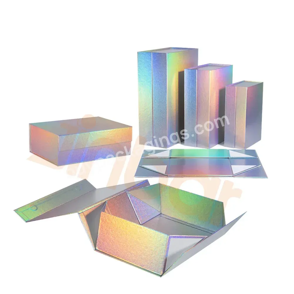 Professional Print Solutions For Lash Boxes Wholesale Holographic Magnetic Box With Ribbon Handles Luxe Gift Packaging - Buy Lash Boxes Wholesale,Holographic Magnetic Box With Ribbon Handles,Luxe Gift Box.