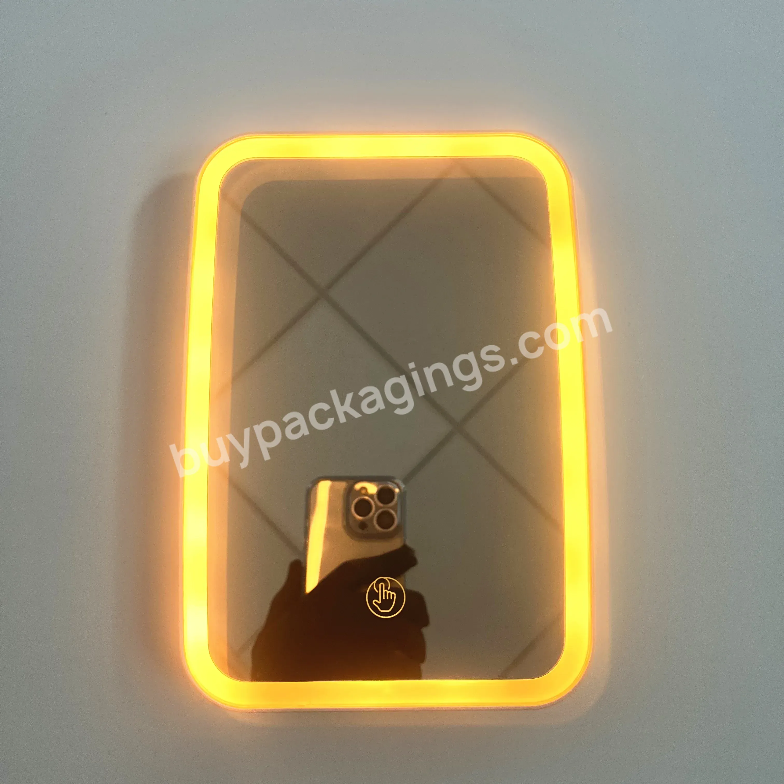 Promotion Gift Portable Custom Pocket Makeup Mirror With Led Lights - Buy Led Mirror,Mirror With Led Lights,Led Makeup Mirror.