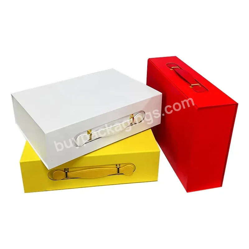 Ready To Ship Luxury Cardboard Foldable Clothing Cosmetic Magnetic Closure Cardboard Paper Gift Box Packaging With Handle - Buy Paper Gift Box Packaging
suitcase Gift Box
bespoke Custom Brand Logo Printing Hair Extension Packaging Wig Gift Box With