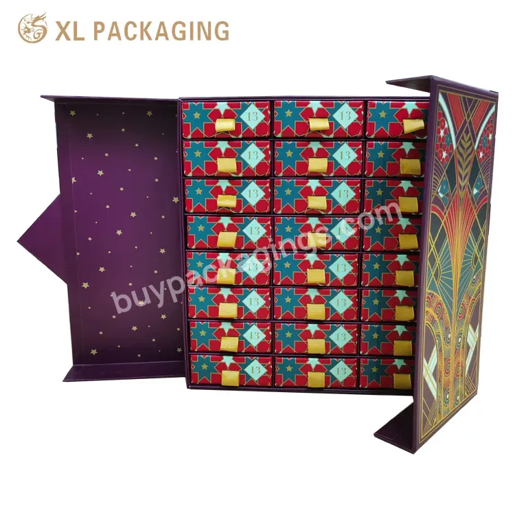 Recycled Double Door Christmas Countdown Advent Calendar Box Packaging Magnetic Calendar Gift Box With Small Drawer Box - Buy Recycled Double Door Christmas Countdown Advent Calendar Box Packaging,Christmas Countdown Advent Calendar Box Packaging,Mag