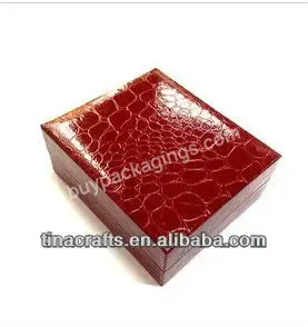 Red Crocodile Pattern Jewelry Box