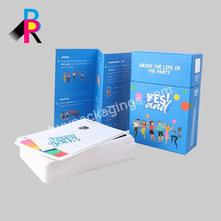 Rigid Box Packaging Art Paper Full Color Games Card,Flashcards Custom Printing