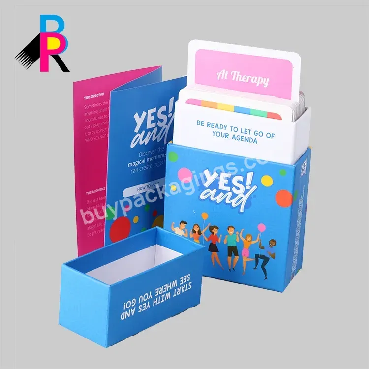 Rigid Box Packaging Art Paper Full Color Games Card,Flashcards Custom Printing