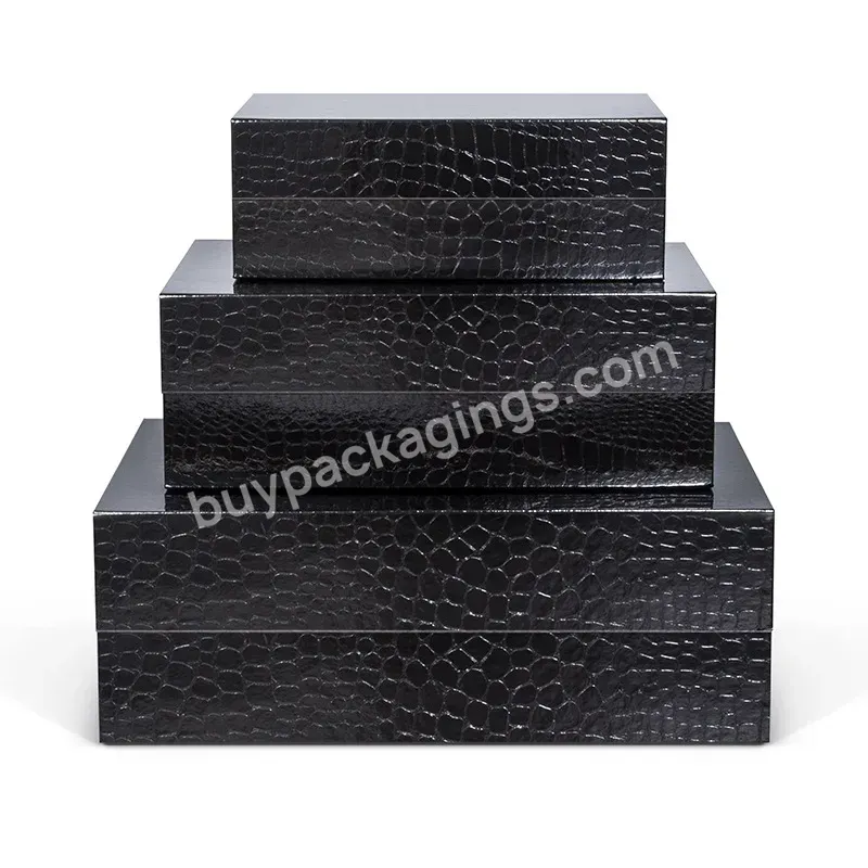 Rigid Chocolate Magnetic Box Folding Product Boxes Luxury With Magnetic Lid Black Cardboard Paper Handmade Coated Paper Accept - Buy Suede Pu Leather Gift Box,Handmade Leather Box,Custom Made Gift Boxes.