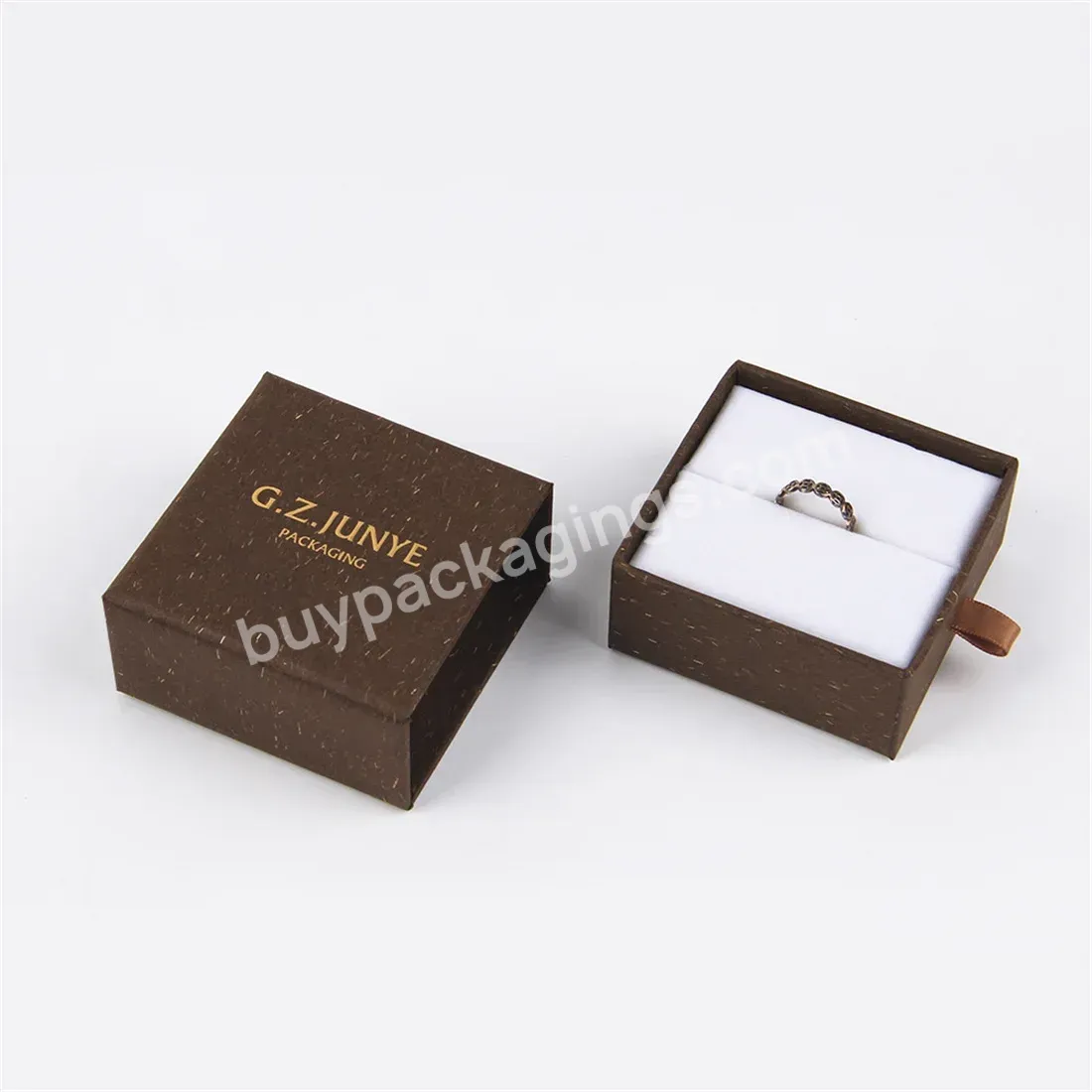 Ring Box Logo Branded Customized Bulk Cheap Black Gift Print Custom Packaging Small Cardboard Paper Jewelry Boxes