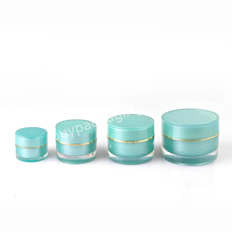 Sengmi 20g Small Acrylic Jar Factory Direct Sell In Stock Green Empty Cosmetic Cream Jar Plastic Cream Containers - Buy Cream Containers,Cosmetics Jar 20g,Acrylic Jar.