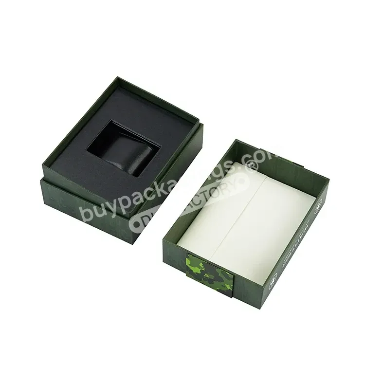 Simple 2 Piece Rigid Cardboard Paper Custom Logo Single White Watch Box