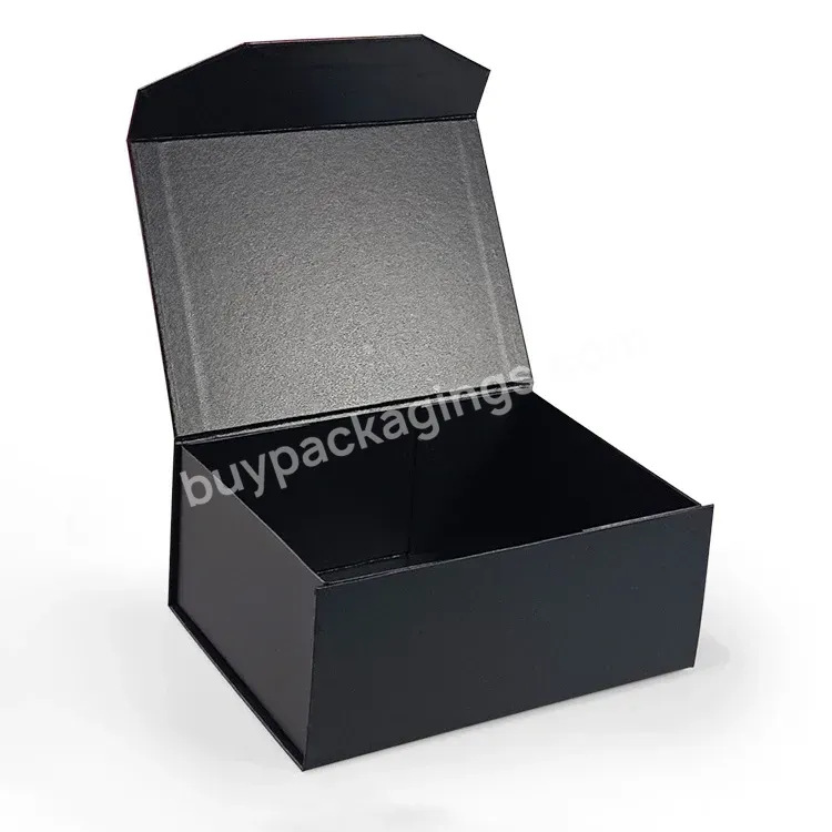 Sleek And Modern Cosmetics Packaging With Innovatively Designed Black Magnetic Folding Boxes - Buy Cosmetics Box Packaging With Sleek And Modern Magnetic Folding Boxes,Innovative Box Design For Sleek And Modern Cosmetics Packaging,Magnetic Closure Bo