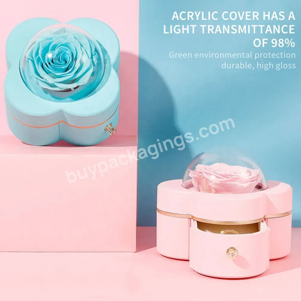 Special Design Hot Selling New Design Preserved Rose Box Flower Rose Gift Box With Drawer