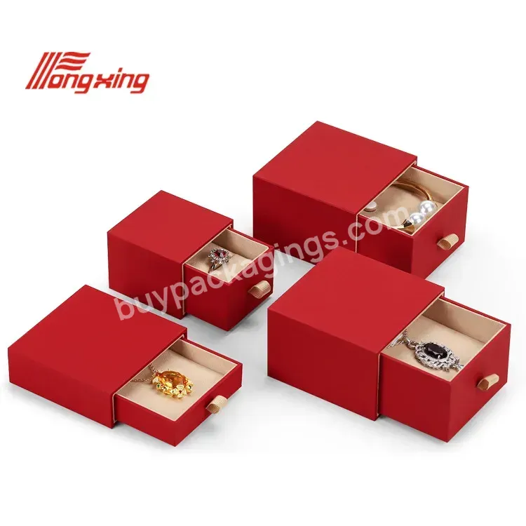 Tongxing Red Jewelry Box Proposal Ring Necklace Box Single Bracelet Gift Box Elegant Packaging For Luxury Jewelry