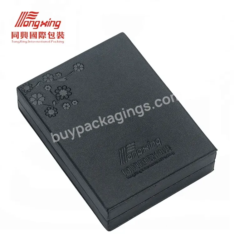 Tongxing Surprising Creative Gift Jewellery Ring Box Leather Paper Finish Black Engagement Ring Boxes For Diamond Gold Silver