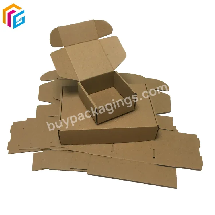 Underwear Packaging Mailing Box Custom Front Lock Corrugated Kraft Mailer Shipping Cardboard Box For Wholesale