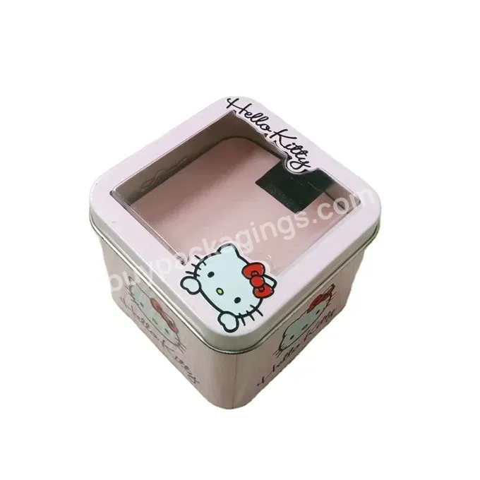 Unique Cute Cartoon Oem Factory Watch Packaging Tin Box With Custom Logo Small Gift Displaying Case Food Tin Box