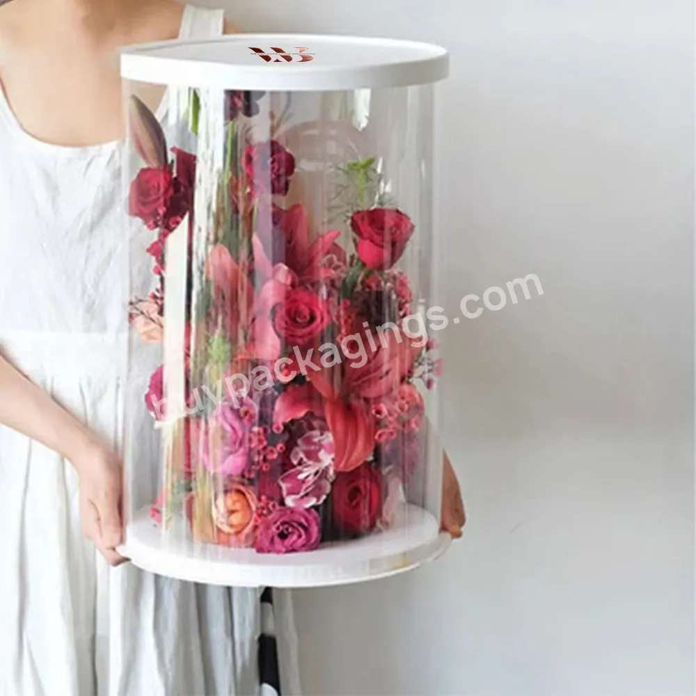 Valentine's Day Flower Box Round Single Rose Packaging Box Transparent Flowers Tube Hug Bucket Flower Wrapping Paper Souvenirs - Buy Kit Pedi-vac Cosmetics Parfum Canvas Flat Instachill You Kylie Saffron Okta Babyshark Calendar Hp Buy Avent Frame Par