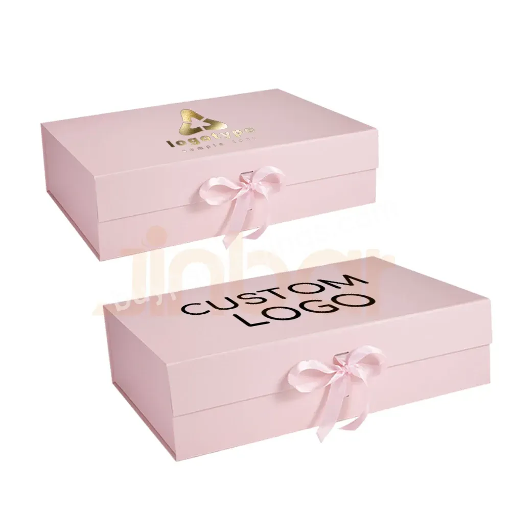 Wedding Favor Large Gift Box Magnetic Folding Logo Custom Cake Box Pink Premium Gift Packaging Boxes For Clothing Brand - Buy Large Gift Box,Cake Box Pink,Packaging Boxes For Clothing Brand.