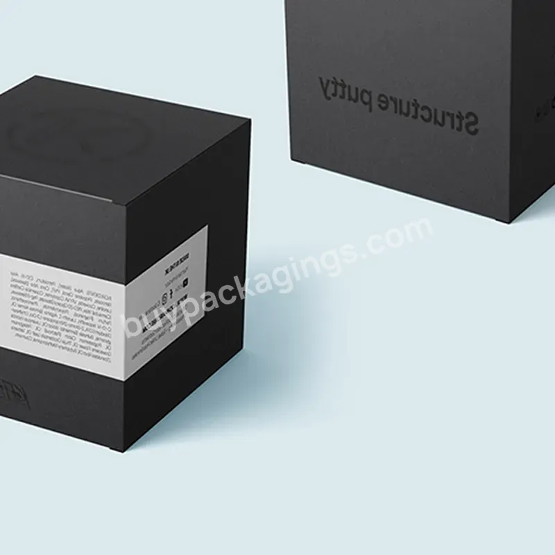 Wholesale Cheap Price Low Moq Square Cubic Black Kraft Cardboard Paper Candle Box Foldable Flat Shipment Free Custom Stickers - Buy Eco Friendly Quality Solid Brown Kraft Paper Folding Structure Candle Packaging Box Soybean Healthy Wax,Sustainable Pa