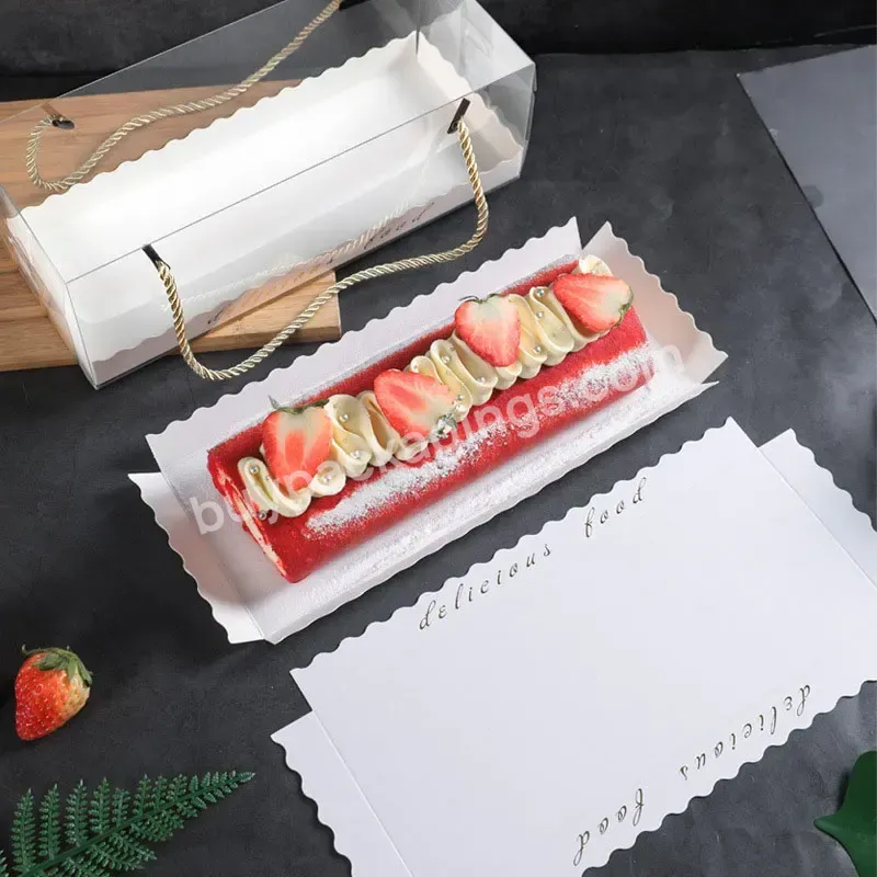 Wholesale Clear Plastic Swiss Roll Cake Box Clear Cake Box Transparent Cake Box