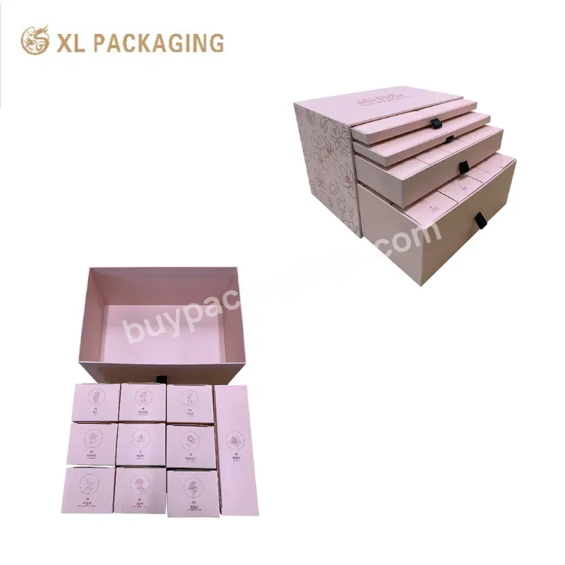 Wholesale Custom 25pcs Pink High Quality Drawer Box Gift Box Packaging With Advent Calendar Box - Buy Paper Advent Calendar Box,Gift Box Packaging,Carboard Drawer Box Gift Box.