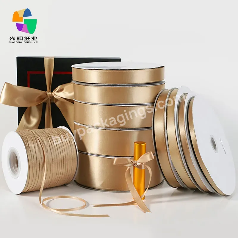 Wholesale Custom Branded Logo Double Sided 15mm Satin Rosettes Ribbon Wrapping Print Satin Ribbon