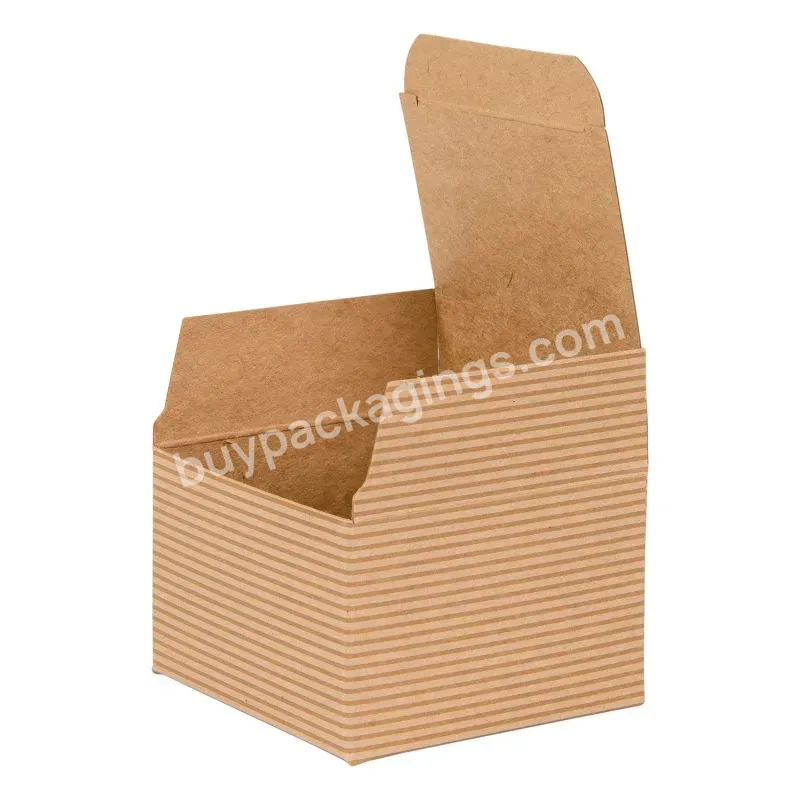 Wholesale Custom Logo Printing Cheap Chic Natural Brown Kraft Eco Friendly Paper Gift Box