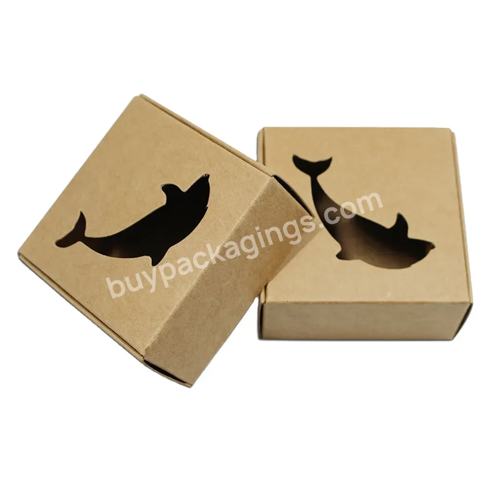 Wholesale Custom Print Disposable Kraft Paper Packaging Pastry Bakery Cookie Cupcake Box With Custom Shape Window - Buy Food Grade Quality Brown Original Kraft Paper Box With Logo Printed For Jewelry Packaging,Custom Leaf Dolphin Shape Cutting Hollow