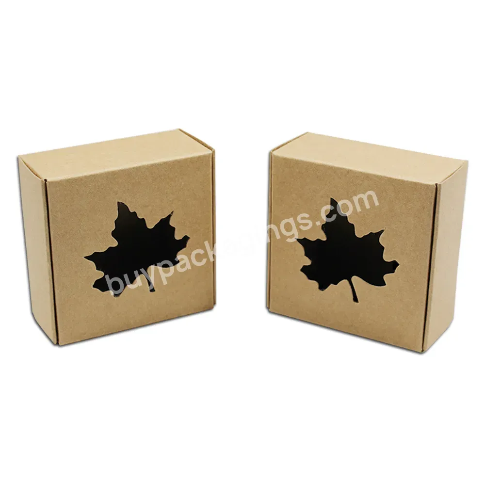 Wholesale Custom Print Disposable Kraft Paper Packaging Pastry Bakery Cookie Cupcake Box With Custom Shape Window - Buy Food Grade Quality Brown Original Kraft Paper Box With Logo Printed For Jewelry Packaging,Custom Leaf Dolphin Shape Cutting Hollow