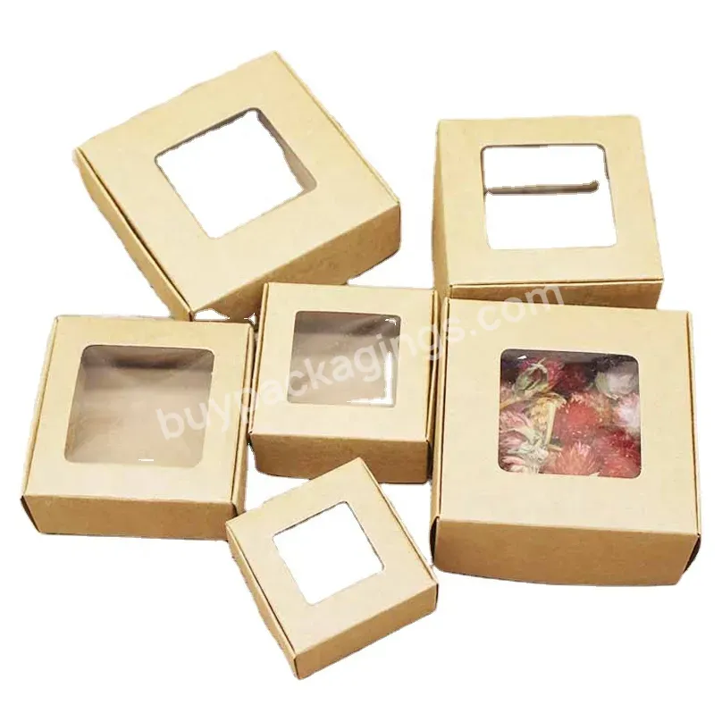 Wholesale Folding Cardboard Kraft Paper Square Shape Light Box With Clear Window See-through For Preserved Flower Packaging - Buy Custom Floral Pattern Design Box Quality Cardboard Kraft Paper Foldable Box With Pet Window On Top Clear Windpw,Cmyk 4 C