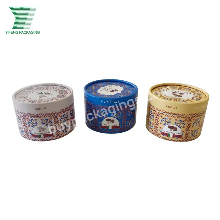 Wholesale Luxury Cylinder Paperboard Childproof Tea Tube Packaging Paper Cosmetic Canister Cylinder Packaging Box