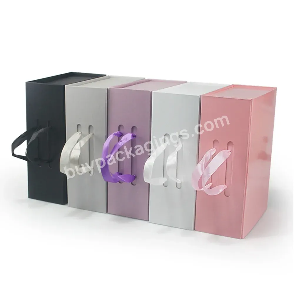 Wholesale Pink Folding Luxury Rigid Packaging Large Magnetic Closure Present Gift Box - Buy Large Magnetic Gift Box,Rigid Packaging Gift Box,Folding Luxury Box.