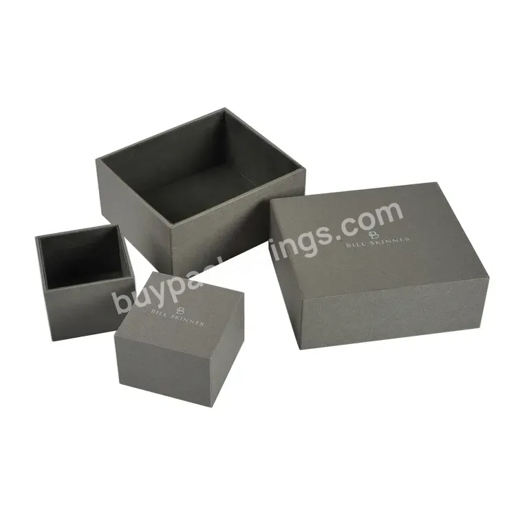 Wholesale Rigid Cardboard Men's Wrist Watches Boxes Luxury Jewelry Gift Packaging Box With Silver Stamping Logo