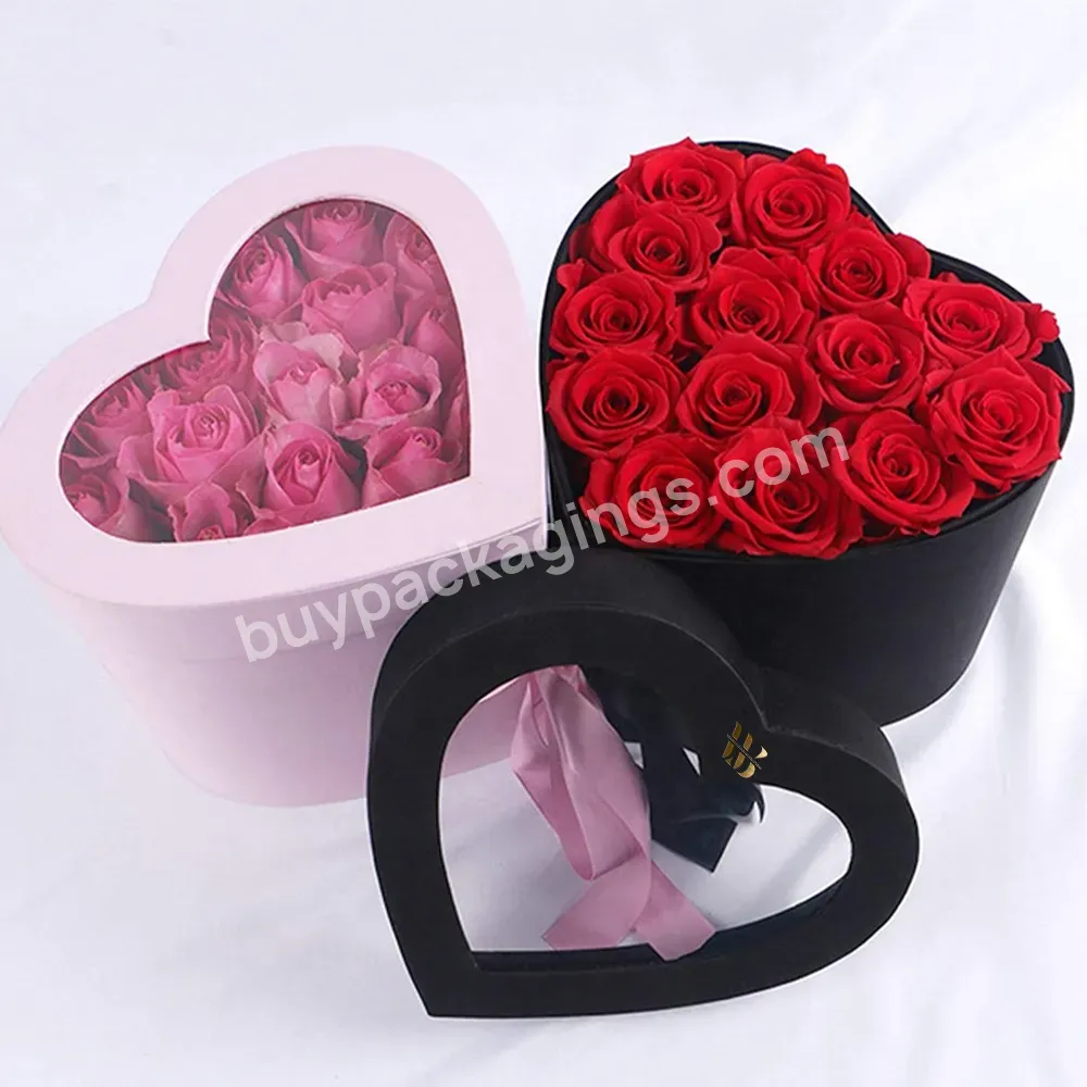 Wholesale Roses Bouquet Paper Valentines Gift Boxes Packaging Double Layer Heart Shaped Flower Box For Flowers - Buy Small Geschenk Boutique Top Quality Bodysuits Gym Lingerie Paperboard Hexagon Shaped Flap Gift Box String Closure Ribbon Bowknot,Lapt