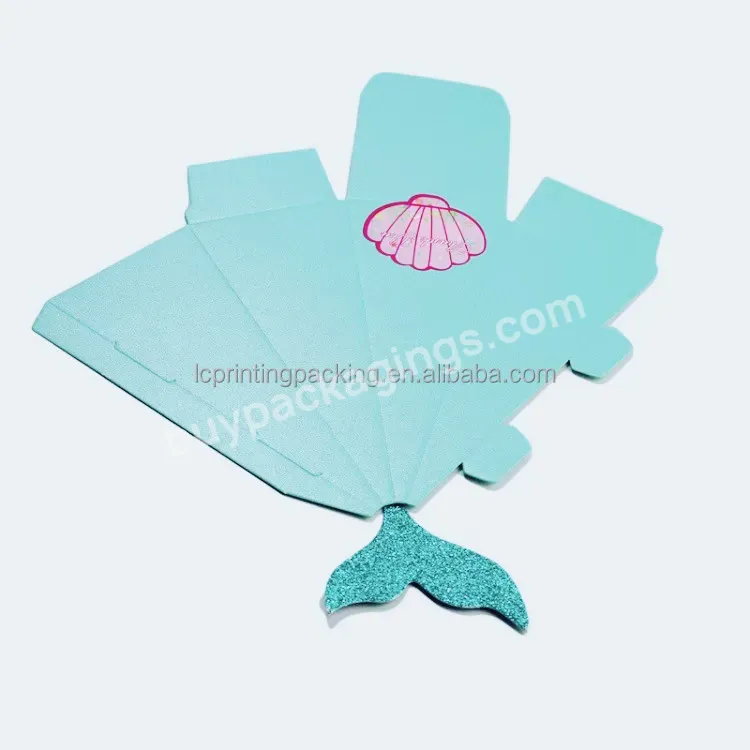 Wholesale Small Paper Candy Favor Box Mermaid Shape Gift Paper Box For Wedding And Birthday Party Decoration