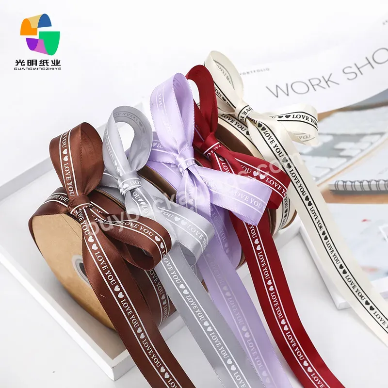 Wholesale Supplier Luxury Custom Solid Color 100% Polyester Printing Wrap Silk Print Gift Satin Ribbons