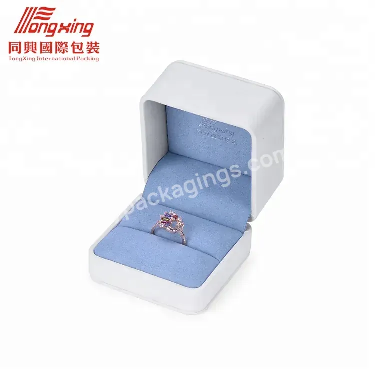 Wholesale White Luxury Custom Logo Romantic Engagement Ring Box